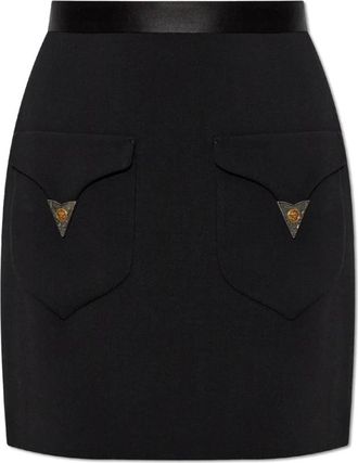 Versace Dames, Rokken, Zwart, Maat: XS Wol