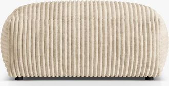 MICADONI Grosser Design Sitzpouf Martina 106 x 106 cm - Cordbezug