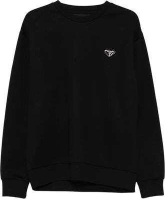 Prada Felpa con applicazione - Nero