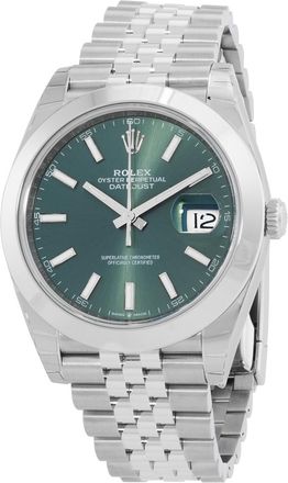 Rolex Pre-owned Rolex Datejust 41 Mint Green Dial Automatic Mens Jubilee Watch M126300-0020