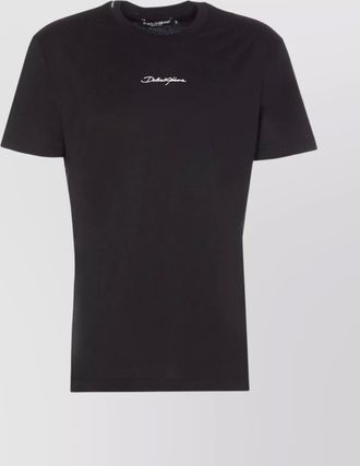 Dolce & Gabbana cotton logo-embroidered short-sleeve t-shirt