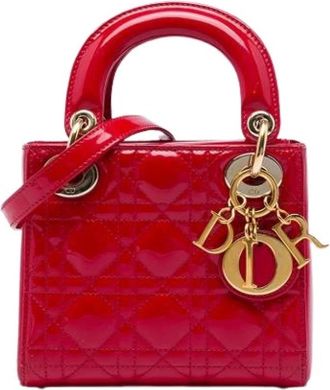 Dior Pre-owned Lady Dior - Dames - Vintage Handtas - Rood - ONE Size - Leer - Vintage
