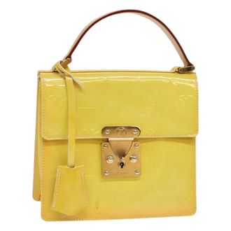 Louis Vuitton Spring Street Nm Patent Leather Yellow Patent_Leather Handbag (Pre-Owned)