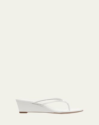 Veronica Beard Clea Jelly Leather Wedge Sandals