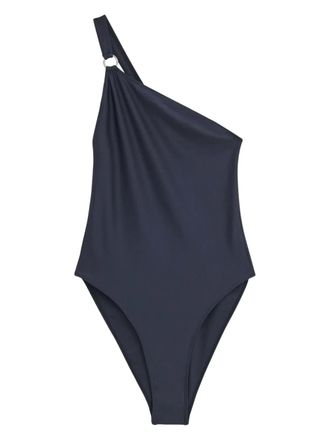 Filippa K asymmetric shimmer swimsuit - women - Polyamide/Elastane - S - Black