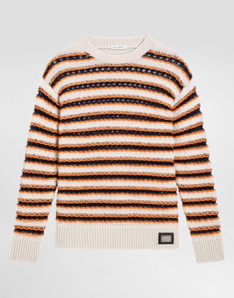 Dolce & Gabbana Wool Blend Sweater - Man Multicolor 13 Years