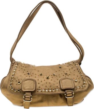 Sonia Rykiel Pre-Owned Borsa a spalla piccola in pelle con borchie - Oro