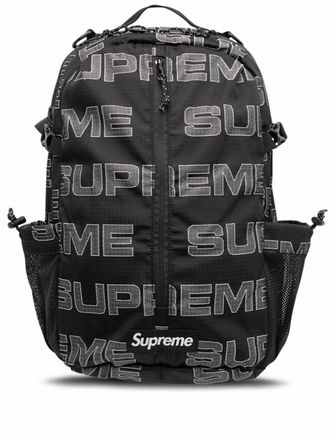 SUPREME logo-print backpack - unisex - Fabric - OS - Black