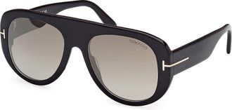 Tom Ford FT1078 CECIL 01G Mens Sunglasses Black Size 55