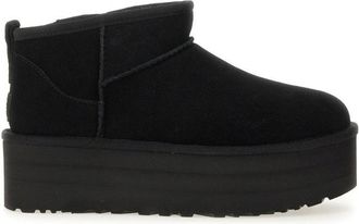 UGG Classic Ultra Mini Low-Cut Platform Leather Boots