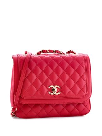 Chanel Lovely Day Square Flap Bag Quilted Lambskin Medium crossbody bag - Pink