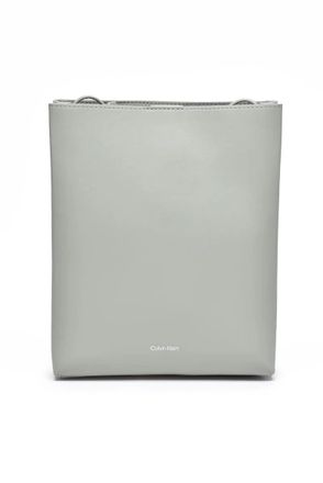 Calvin Klein Leather Crossbody Bag Olive Green