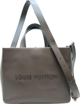 Louis Vuitton Black Noir Leather Handbag Shoulder Bag (Pre-Owned)