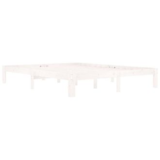Berkfield Home Beautiful Bed Frame White Solid Wood Pine 160x200 cm