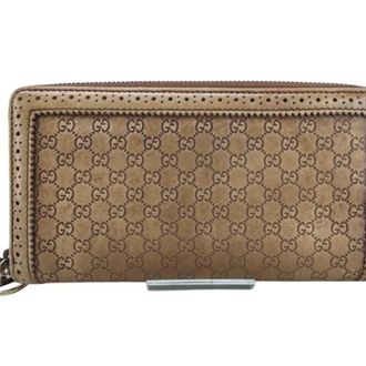 Gucci Brown Leather Coin Purse/Coin Case (Pre-Owned)