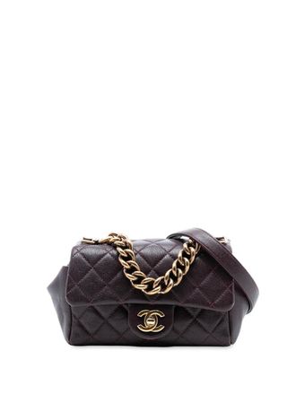 Chanel 2016-2017 Trapezio Flap kleine gewatteerde tas - Rood