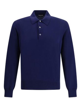 Tom Ford Dark Blue Solid Polo