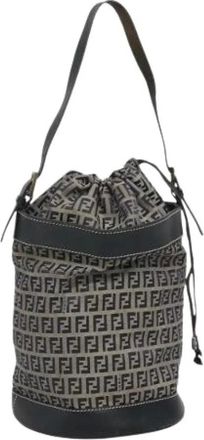 Fendi Pre-owned Bucket Bags, female, Multicolor, Size: ONE SIZE Pre-owned FF Logo Mon Tresor Bucket Bag