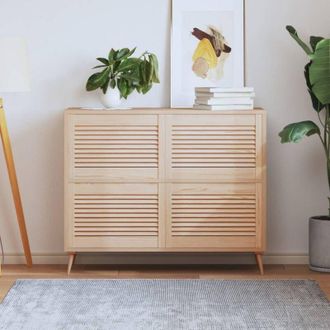 vidaXL Puerta De Armario De Lamas 4 Uds Madera De Pino 39,5x59,4 Cm Vidaxl