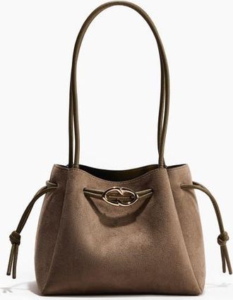 H&M Drawstring-detail Shoulder Bag in Beige at Nordstrom