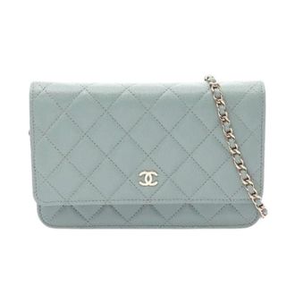 Chanel Pre-owned Matelasse Grained Calf Shoulder Bag - Dames - Pre-owned - Groen - Maat: ONE Size Leer