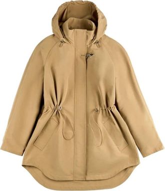 Fay Parka Con Gancio Corda Medio - Dames - Parka Jassen - Bruin - M - Katoen - Jassen