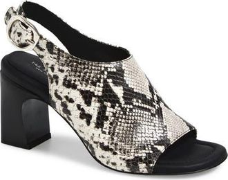 Rag & Bone Gigi Slingback Sandal in Black/White Snake at Nordstrom, Size 10.5Us