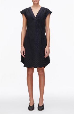 3.1 Phillip Lim Patchwork Broderie Anglaise Dress in Midnight at Nordstrom, Size 10