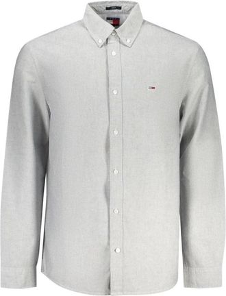 Tommy Hilfiger Grijze Katoenen Heren Overhemd - Heren - Casual Overhemden - Grijs - S - Katoen - Overhemden