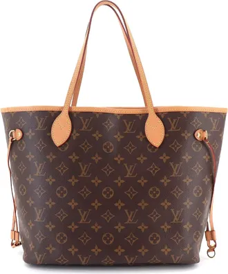Louis Vuitton Beige Brown Monogram Monogram Canvas Handbag Tote Bag (Pre-Owned)