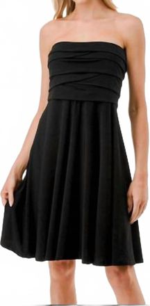Ariella Classic Strapless Dress In Black