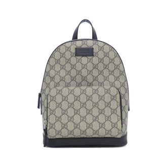 Gucci Beige Black Gg Supreme Backpack (Pre-Owned)