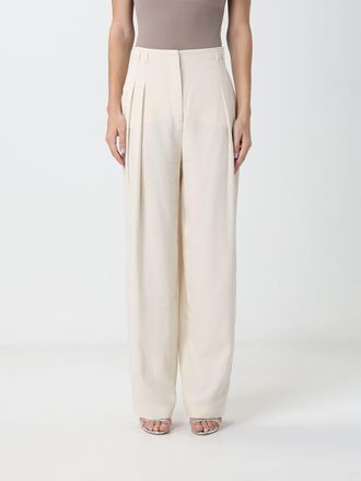 Alberta Ferretti Pantaloni palazzo in cr&ecirc;pe a vita media con pinces