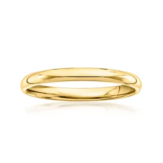 Ross-Simons Womens 2mm 14kt Yellow Gold Wedding Ring
