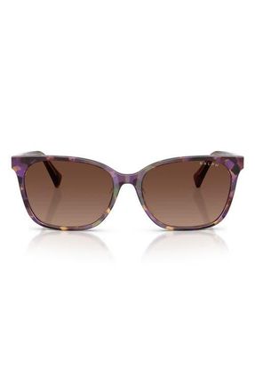 Ralph Lauren 56mm Polarized Square Sunglasses in Violet Havana Brown at Nordstrom