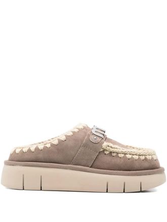 Mou Bounce logo-detail mules - Bruin