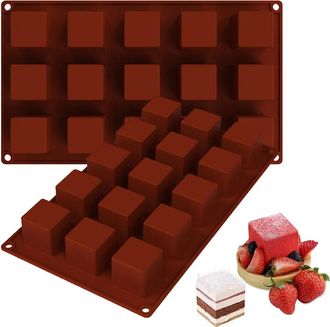 OEM Moldes Cuadrados De Silicona, Paquete De 2 Moldes Para Hornear Pasteles De Mousse, Adecuados Para Postres, Tartas De Queso, Trufas, Etc