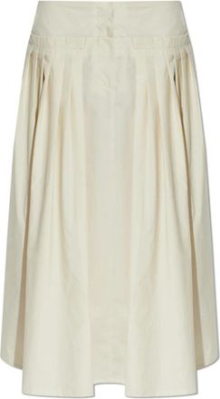 STUDIO NICHOLSON Agat Skirt - Dames - Maxi Rokken - Beige - XS - Katoen - Rokken