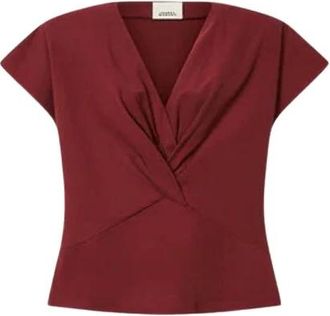 Isabel Marant Overhemden, Dames, Rood, S, TOP IM H26