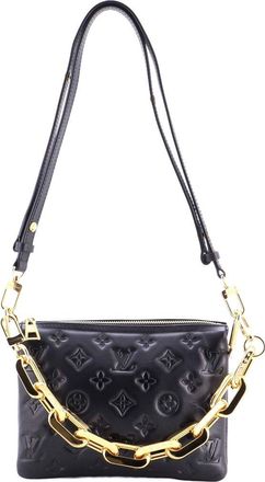Louis Vuitton Black Monogram Embossed Lambskin Coussin Bb (Authentic Pre- Loved)