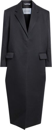 Balenciaga Wool Gabardine Long Sack Coat in 1000 Black at Nordstrom, Size 10 Us