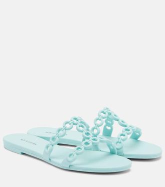 Aquazzura Infinity Chain Jelly slides