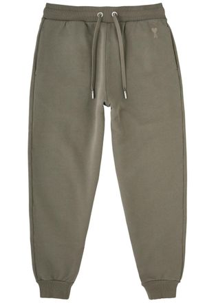 Ami Ami Paris Logo-embroidered Cotton Sweatpants - Grey - M