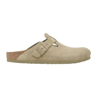 Birkenstock Boston Su&egrave;de Sandalen Narrow - Dames - Slip ons - Groen - 38 EU - Su&egrave;de - Schoenen