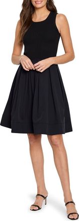 Nic+Zoe Dani Sleeveless Mixed Media Dress in Black Onyx at Nordstrom Rack, Size Xx-Large