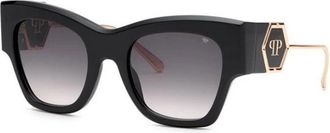 Philipp Plein Authentieke Bril met Topkwaliteit - Dames - Zonnebrillen - Zwart - 53 MM - Accessoires