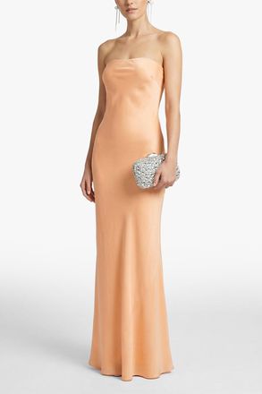 Forte_Forte Forte_forte Satin Off-the-shoulder Dress, Womens, Orange