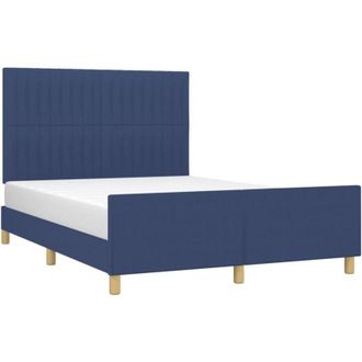 vidaXL Cama Sin Colch&oacute;n Tela Azul 140x200 Cm Vidaxl
