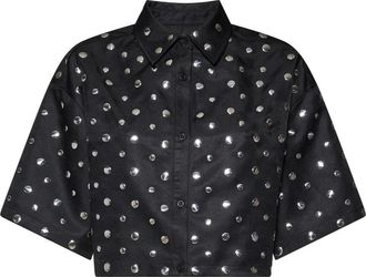 Silvian Heach Nipolis Shirt - Dames - Overhemden - Zwart - 2XS - Polyester - Overhemden