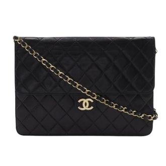 Chanel Pre-owned Cross Body Bags, female, Black, Size: ONE SIZE Pre-owned Matelasse Shoulder Bag